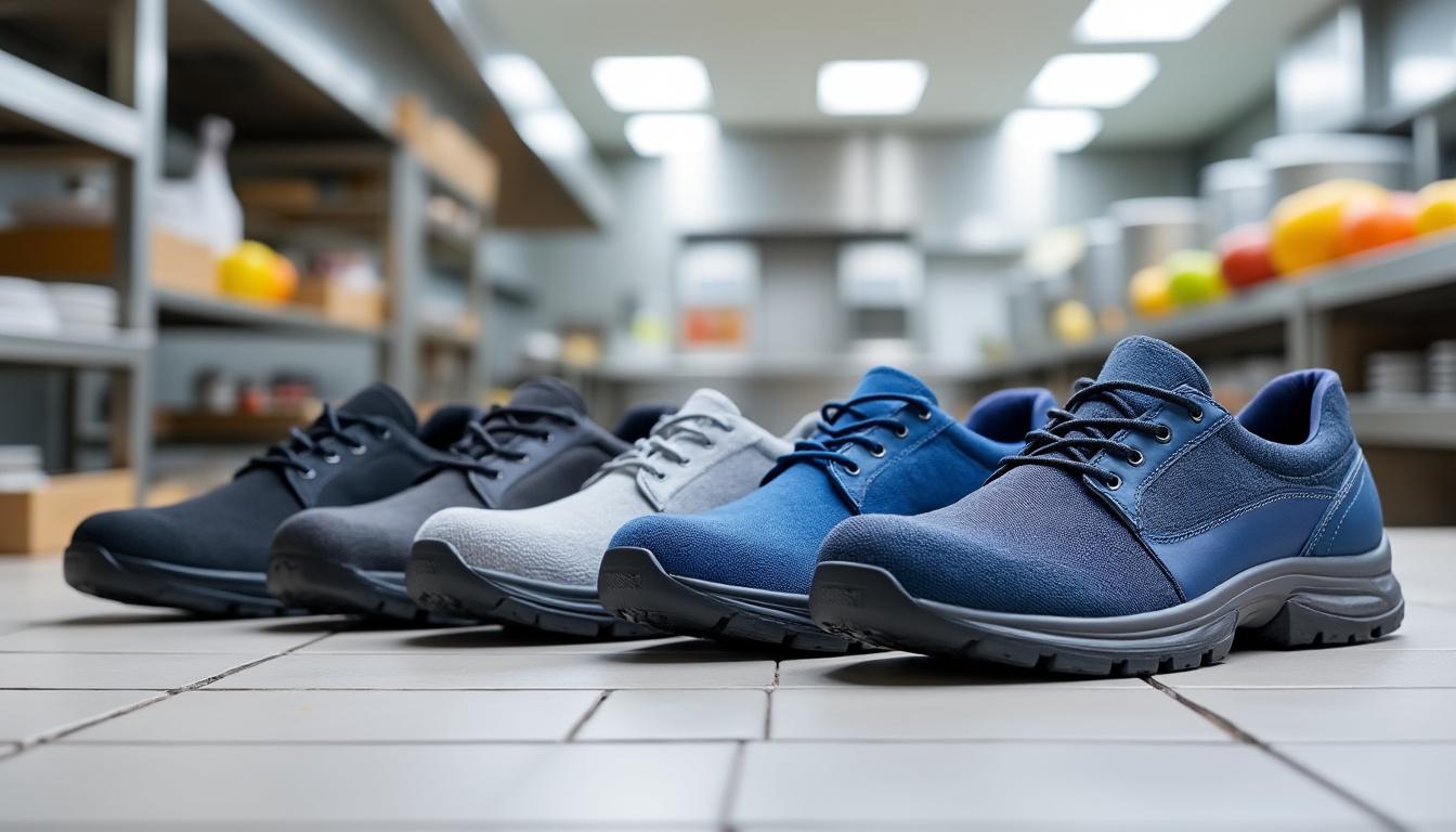 découvrez nos chaussures de sécurité cuisine alliant confort, respect des normes strictes et modèles adaptés aux professionnels pour un travail en toute sécurité.